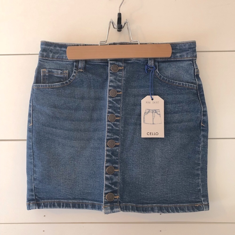 Cello denim mini skirt